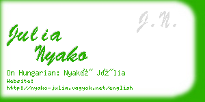 julia nyako business card